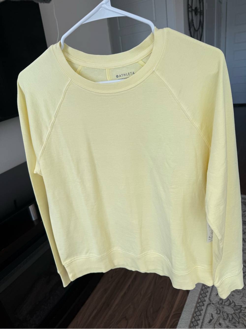 Athleta Sundown Crewneck Sweatshirt - Pale Yellow